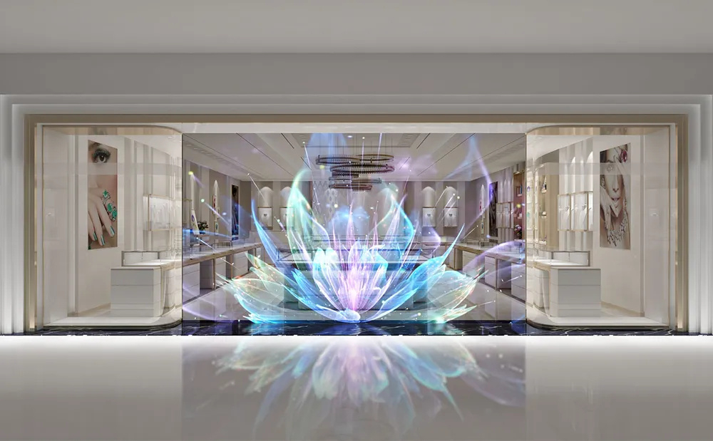 LED holographic transparent screen